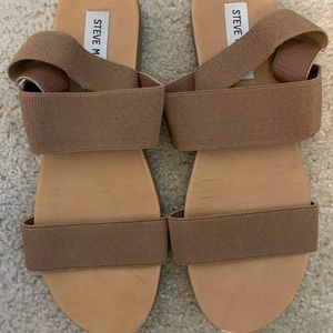 Steve Madden Brown Stretch Sandals Size 8